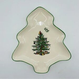 Spode Christmas Tree Trinket Dish Plate S3324